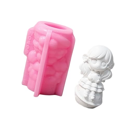 Little Girl Statue Silikonkerzenformen Für Epoxidharz Kerze Prinzessin Figur Gips Silikonform Seife Making Formen von ULIJTH