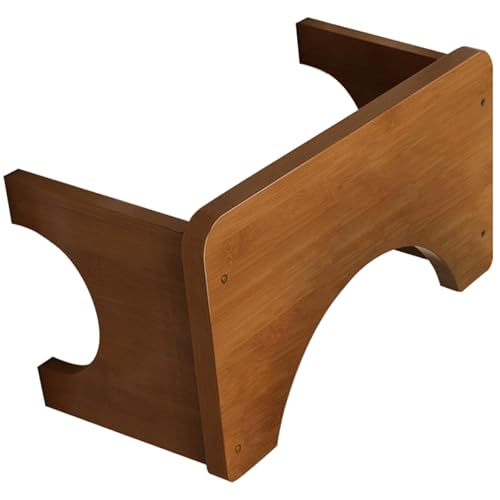 Praktischer Badezimmer-Hocker für Erwachsene, stabile Bambus-Konstruktion, rutschfeste Unterseite, ergonomische WC-Fußstütze, täglicher Gebrauch, platzsparender Toilettenfußhocker mit ergonomischen von ULIJTH