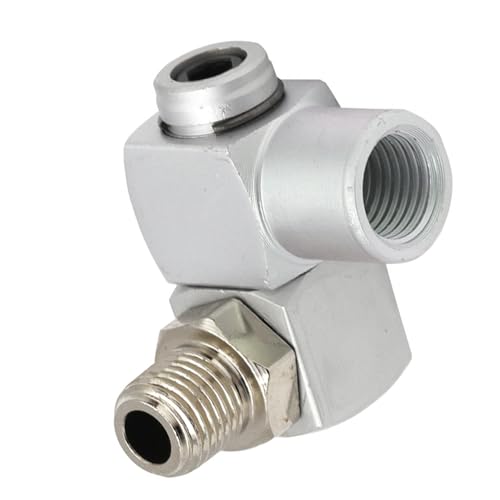 Tragbarer Druckluftwerkzeug-Adapter, hochfestes Aluminium, 360 Grad drehbar, Luftschlauchverbinder, pneumatische Teile, langlebiger pneumatischer Adapter Tragbarer Druckluftwerkzeug-Adapter, hochfestes Aluminium, 360 Grad drehbar, Luftschlauchverbinder, pneumatische Teile, langlebiger pneumatischer Adapter von ULIJTH