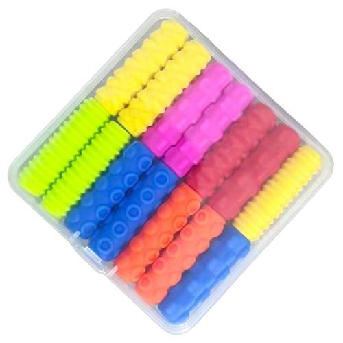 ULIJTH 14/28 Stück weiche Silikon-Stiftgriffe, ergonomische Schreibhilfe, Stifthalter, Greifer für Schüler, Kleinkinder, Vorschüler, Silikonstift für Kinder von ULIJTH