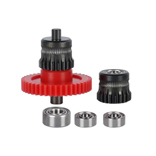 ULIJTH 3D Druckerzubehör Metallbeschichteter Stahl Extruder Zahnradbaugruppe Extruder Integralwelle Austausch Für 3D Drucker von ULIJTH