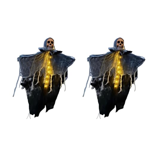 ULIJTH Gruselige hängende Phantom-Halloween-Dekorationen mit hellen LED-Lichtern und flexiblen Armen für gruselige Atmosphäre, einfach zu installieren, Horror-Haus-Dekorationen ULIJTH Gruselige hängende Phantom-Halloween-Dekorationen mit hellen LED-Lichtern und flexiblen Armen für gruselige Atmosphäre, einfach zu installieren, Horror-Haus-Dekorationen von ULIJTH