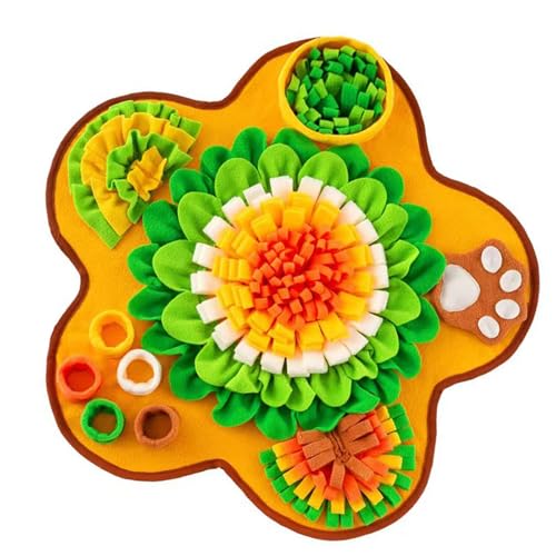 ULIJTH Interaktionshund Snuffle Pad Langsame Feeder Blumen Puzzle Matten Für Natürliche Futtersuche Und Mentale Stimulation von ULIJTH