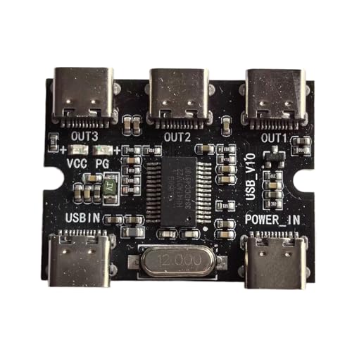 USB-Erweiterungsmodul-Adapter, 1 Eingang, 3 Ausgänge, mit Netzanschluss für effizientes Gerät, zum Aufladen von Tablets, Laptop, USB-Typ-C-Erweiterungsadapter USB-Erweiterungsmodul-Adapter, 1 Eingang, 3 Ausgänge, mit Netzanschluss für effizientes Gerät, zum Aufladen von Tablets, Laptop, USB-Typ-C-Erweiterungsadapter von ULIJTH