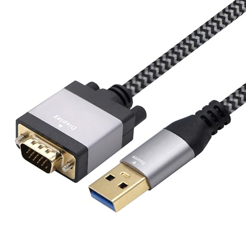 VGA Zu USB3.0 Adapter Kabel 1080p Signale Getriebe PVC Stahljacken Für Die Verwendung Von Computerbüros von ULIJTH