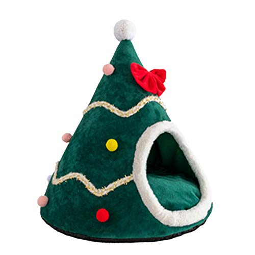 Weihnachtsbaum-Hundehütte, gemütliches Haustier-Höhlenbett, Haustierzelt mit abnehmbarem Kissen, Bett für Hunde, Katzen, kleine Hundebetten Weihnachtsbaum-Hundehütte, gemütliches Haustier-Höhlenbett, Haustierzelt mit abnehmbarem Kissen, Bett für Hunde, Katzen, kleine Hundebetten von ULIJTH