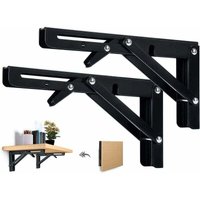 2PCS Support d' Étagères Pliable 250mm Équerre Pliante Étagère Murale Support Pliante Robuste Noir Support Console Pliable pour Table Etagere Murale 2PCS Support d' Étagères Pliable 250mm Équerre Pliante Étagère Murale Support Pliante Robuste Noir Support Console Pliable pour Table Etagere Murale von ULISEM