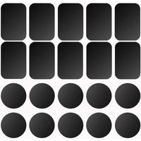 3M selbstklebende Metallplatte, Set mit 10 selbstklebenden Metallplatten für Handy-Magnete/magnetische Handy-Halterungen für Auto S-07 (10 schwarz) von ULISEM