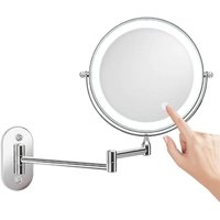 8-Zoll-wandmontierter beleuchteter 10-facher Vergrößerungsspiegel, LED-Schminkspiegel mit 0,5-Stunden-Auto-Off-Funktion, angetrieben durch 4 8-Zoll-wandmontierter beleuchteter 10-facher Vergrößerungsspiegel, LED-Schminkspiegel mit 0,5-Stunden-Auto-Off-Funktion, angetrieben durch 4 von TORANA