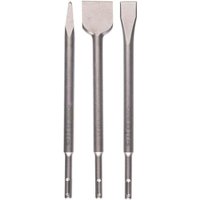 Accessories 3-teiliges sds plus Meißelset (für Beton und Mauerwerk, Hammermeißelzubehör) Silber - Ulisem von ULISEM