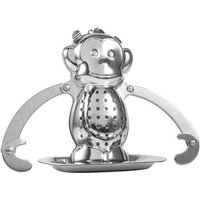 Cute Edelstahl-Tee-Ei für losen Tee, Kugelfilter, Kräuter-Gewürz-Diffusor, Affe - Ulisem Cute Edelstahl-Tee-Ei für losen Tee, Kugelfilter, Kräuter-Gewürz-Diffusor, Affe - Ulisem von ULISEM
