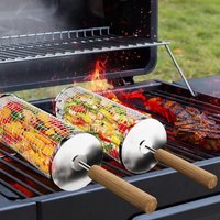 Einsteckbares Topfset für Grills mit Griffen aus Holz, Grillzubehör für den All'aperto-Grill im Grünen von ULISEM