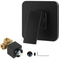 Square Duschventil mit Einzelfunktion, mattschwarz – Innengewinde, Duschhahn-Verkleidungsset - Ulisem von ULISEM