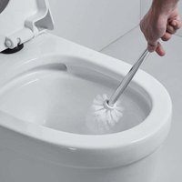 Toilettenbürste und Halter, Badezimmer-Toilettenbürstenset mit Edelstahlgriff und Schüssel aus gehärtetem Glas, - Ulisem Toilettenbürste und Halter, Badezimmer-Toilettenbürstenset mit Edelstahlgriff und Schüssel aus gehärtetem Glas, - Ulisem von ULISEM