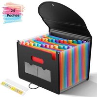 - Trieur à Soufflets Classeur Rangement Papier Chemise Trieur Plastique 24 Compartiments Avec Couvercle A4 Documents Extensible - Trieur à Soufflets Classeur Rangement Papier Chemise Trieur Plastique 24 Compartiments Avec Couvercle A4 Documents Extensible von ULISEM