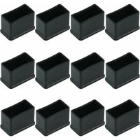 12 Stück rechteckige Schutzkappen aus Gummifilz für Tisch- oder Stuhlbeine – Schwarz, 15 x 30 mm. - Ulisem 12 Stück rechteckige Schutzkappen aus Gummifilz für Tisch- oder Stuhlbeine – Schwarz, 15 x 30 mm. - Ulisem von ULISEM