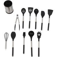 Ulisem 12-teiliges Küchenutensilien-Set aus Silikon mit Griff, hitzebeständiges, antihaftbeschichtetes Kochutensilien-Set, Pfannenwender, Löffel, von ULISEM