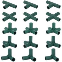 Ulisem 15 Stück Gewächshausrahmen-Verbinder, Gartenrahmen-Eckverbinder, 16 mm Spiralstange, 5 Typen, robuste, stabile Unterstützung für Gewächshäuser Ulisem 15 Stück Gewächshausrahmen-Verbinder, Gartenrahmen-Eckverbinder, 16 mm Spiralstange, 5 Typen, robuste, stabile Unterstützung für Gewächshäuser von ULISEM
