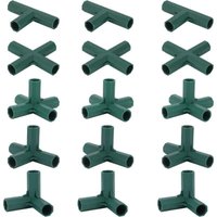 Ulisem 15-teilige Gewächshaus-Rahmenverbinder, Gartenrahmen-Eckverbinder, 16 mm Spiralstange, 4 Typen, robuste, stabile Unterstützung für Ulisem 15-teilige Gewächshaus-Rahmenverbinder, Gartenrahmen-Eckverbinder, 16 mm Spiralstange, 4 Typen, robuste, stabile Unterstützung für von ULISEM