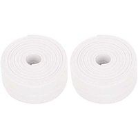 Ulisem 2 Rollen selbstklebende flexible PVC-Sockelleisten – 38 mm x 3,2 m – für Küche und Bad – Weiß von ULISEM