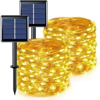 Ulisem - 200 led Solar Lichterkette Wasserdicht, 20m Warmweiß mit 8 Modi, Solar Kupferdraht Lichterkette für Garten, Terrasse, Weihnachten, Ulisem - 200 led Solar Lichterkette Wasserdicht, 20m Warmweiß mit 8 Modi, Solar Kupferdraht Lichterkette für Garten, Terrasse, Weihnachten, von ULISEM