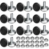 Ulisem - 20er-Pack verstellbare Möbelbeine, Nivellierfüße mit T-Mutterngewinde M8 x 20 x 30 mm, Nivellierstützschrauben für Möbel, Stühle, Tische von ULISEM