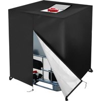 Ulisem 275 Gallonen 210D 1000L IBC-Wassertankabdeckung für den Außenbereich, Schutzhülle mit Reißverschluss (schwarz) von ULISEM