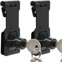 2er-Pack 3-Zoll-Überfalle mit Schlüsselüberfalle mit Schloss und Metallverriegelungsschlüssel. - Ulisem von ULISEM