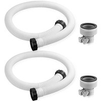 Ulisem 2er-Pack 38-mm-Poolschlauch für oberirdische Pools, 150 cm, mit 2 Schlauchadaptern Typ B, Ersatzschlauch für Intex-Poolfilterpumpe von ULISEM