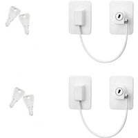 Ulisem 2er-Pack Fenster-Sicherheitsschlösser mit Schlüsseln für Schrank, Schublade, Waschmaschine, Weiß Ulisem 2er-Pack Fenster-Sicherheitsschlösser mit Schlüsseln für Schrank, Schublade, Waschmaschine, Weiß von ULISEM