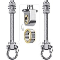Ulisem 2er-Pack Schaukelaufhänger mit Kugellagern aus Edelstahl 304 für Holz- und Metallbalken, perfekt zum Aufhängen von Hängematten, Yoga-Schaukeln Ulisem 2er-Pack Schaukelaufhänger mit Kugellagern aus Edelstahl 304 für Holz- und Metallbalken, perfekt zum Aufhängen von Hängematten, Yoga-Schaukeln von ULISEM