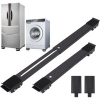 Ulisem 2er-Pack ausziehbare Möbelrollen, verstellbare Waschmaschinenrollen, mobiler Metallständer für Kühlschrank, Waschmaschine, Trockner, von ULISEM