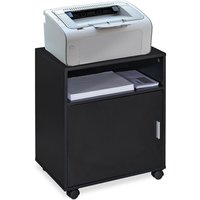 Ulisem 3-Fach Rollcontainer mit einer Tür für Büro und Homeoffice mit Rollen, Büroschrank, HBT: 57 x 48 x 34 cm, Schwarz von ULISEM