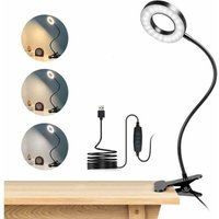 Ulisem 48 LED Clip-on Schreibtischlampe, 360° flexible Clip-on Leselampe, 3 Beleuchtungsmodi & 10 Helligkeitsstufen, USB LED Schreibtischlampe für Ulisem 48 LED Clip-on Schreibtischlampe, 360° flexible Clip-on Leselampe, 3 Beleuchtungsmodi & 10 Helligkeitsstufen, USB LED Schreibtischlampe für von ULISEM