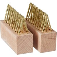 Ulisem 4er-Set Fugenbürsten Stahlborsten Ersatzbürsten Gartenreinigungsbürsten für Moos und Unkraut Natur/Messing von ULISEM
