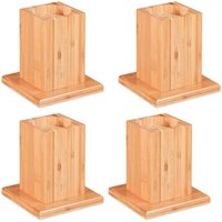Ulisem 4er-Set Möbelerhöhungen, 14 cm Erhöhung, für Tische, Betten und andere Möbel, HxBxT 15,5x14,5x14,5 cm, natur Ulisem 4er-Set Möbelerhöhungen, 14 cm Erhöhung, für Tische, Betten und andere Möbel, HxBxT 15,5x14,5x14,5 cm, natur von ULISEM