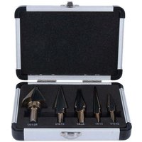 Ulisem 5-teiliges HSS-Stufenbohrer-Set, Kegelbohrer, Stufenbohrer-Set, Elektrowerkzeug mit Aufbewahrungsbox Ulisem 5-teiliges HSS-Stufenbohrer-Set, Kegelbohrer, Stufenbohrer-Set, Elektrowerkzeug mit Aufbewahrungsbox von ULISEM