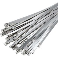 Ulisem 50 Stück Edelstahl-Kabelbinder, 300 mm × 4,6 mm Edelstahl-Kabelbinder, Edelstahl-Kabelbinder für Auspuffumwicklung, gebündelte Kabel, Wartung von ULISEM
