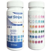 Ulisem 50 Teststreifen, 6-in-1-Teststreifen für Spa und Pool, Wasserteststreifen zum Testen von freiem Chlor, Brom, Gesamthärte, Gesamtalkalität, Ulisem 50 Teststreifen, 6-in-1-Teststreifen für Spa und Pool, Wasserteststreifen zum Testen von freiem Chlor, Brom, Gesamthärte, Gesamtalkalität, von ULISEM