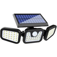 50 w Solarleuchte für den Außenbereich, wasserdichte IP67-Solarleuchte mit Bewegungssensor, 360 ° verstellbare Wandleuchte, kabellose von ULISEM