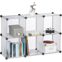 Ulisem 6-Fach-Regalsystem, offenes Regal auf Fuß, Kunststoffboden, H x B x T: ca. 65 x 96 x 32 cm, transparent von ULISEM