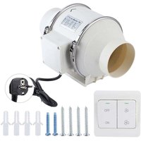 Ulisem Abluftventilator, 4 Zoll Abluftventilator, geräuscharm, Inline-Kanal-Wandluftventilator, Belüftung von Badezimmern zu Hause und im Gewächshaus von ULISEM