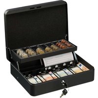 Ulisem Abschließbare Geldkassette mit Münzzählwerk und 4 Scheinfächern, Eisenbox, HBT 8,5 x 30,5 x 24,5 cm, Schwarz von ULISEM