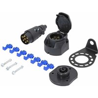 Anhängersteckdose & 7-polige Steckdose und Metall-Montagehalterungs-Set, 12 v wasserdichte männliche und weibliche Anhängersteckdose, mit von ULISEM