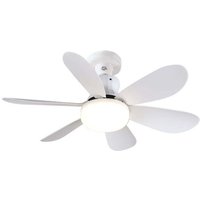 Ulisem - Deckenventilator mit Licht und Fernbedienung, 52 cm, 40 w, kleiner dimmbarer LED-Deckenventilator mit E27-Fassung von ULISEM