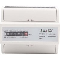 Ulisem Dreiphasiger 4-Leiter Digitaler Stromzähler DINRail 20 (80) A Elektronischer kWh-Zähler von ULISEM