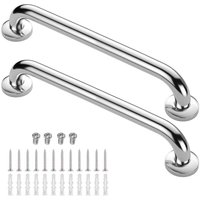 Ulisem Duschhandläufe, 61 cm, rutschfeste Haltegriffe aus Metall für Badezimmer, Treppen und Toiletten, Originalfarbe, 2er-Pack Ulisem Duschhandläufe, 61 cm, rutschfeste Haltegriffe aus Metall für Badezimmer, Treppen und Toiletten, Originalfarbe, 2er-Pack von ULISEM
