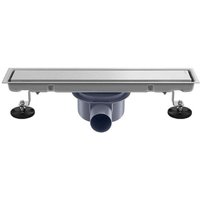 Duschrinne 60 cm - Extra flache Fliese mit Geruchsverschluss und Haarfilter - Komplettes Rinnenset - Ulisem von ULISEM