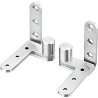 Ulisem Edelstahl-Drehtürscharnier, verdeckte Tür-Mittelstift-Drehscharniere, 2 Mitteldrehscharniere, 80 x 80 mm (Silber) von ULISEM