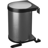 Ulisem Einbaumülleimer 12L, Einbau-Unterschrank, Schwenkbarer Mülleimer für Küche, HBT: 37 x 28 x 28,5 cm, Edelstahl, Silber/Schwarz von ULISEM
